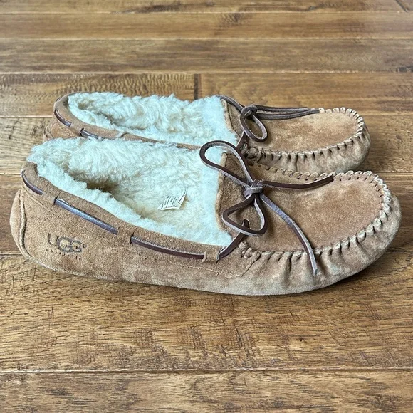 UGG Chestnut Suede Moccasin Slippers - Picture 11 of 11
